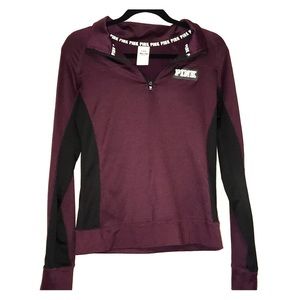 Pink half zip sweater